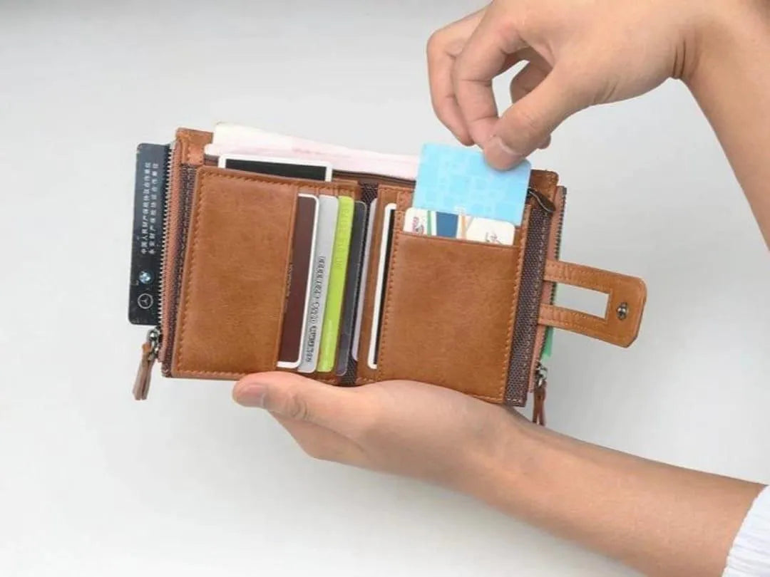 Men’s Premium Multicolor Leather Wallet – Stylish & Functional Design