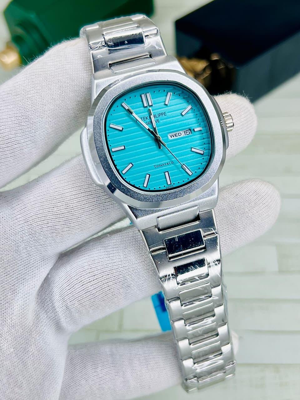 ROVELL PTK PHLP DAY-DATE STEEL WATCH