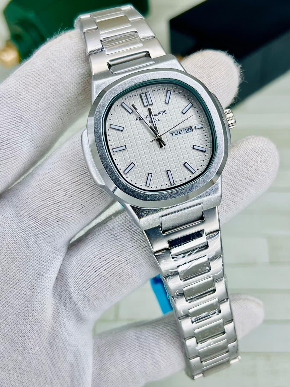 ROVELL PTK PHLP DAY-DATE STEEL WATCH