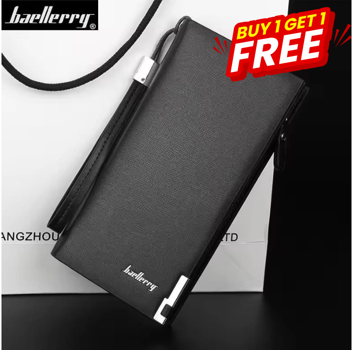 BUY ONE GET ONE FREE  Unisex Premium PU Leather Wallet – Stylish & Functional Long Clutch
