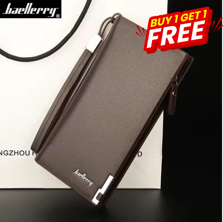 BUY ONE GET ONE FREE  Unisex Premium PU Leather Wallet – Stylish & Functional Long Clutch