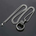 Men’s Clasp Ring Pendant Necklace – Bold Minimalist Chain