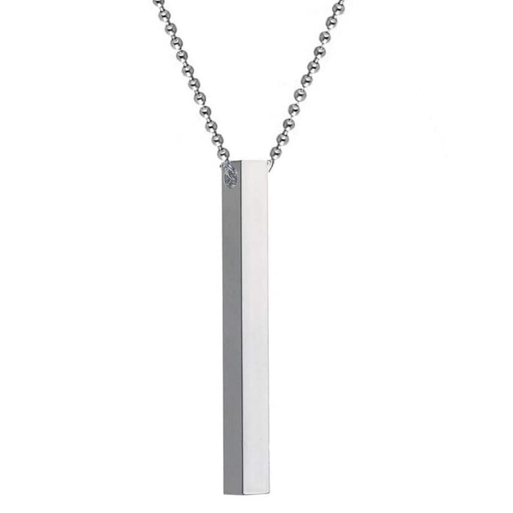 Men’s Vertical Bar Pendant Necklace