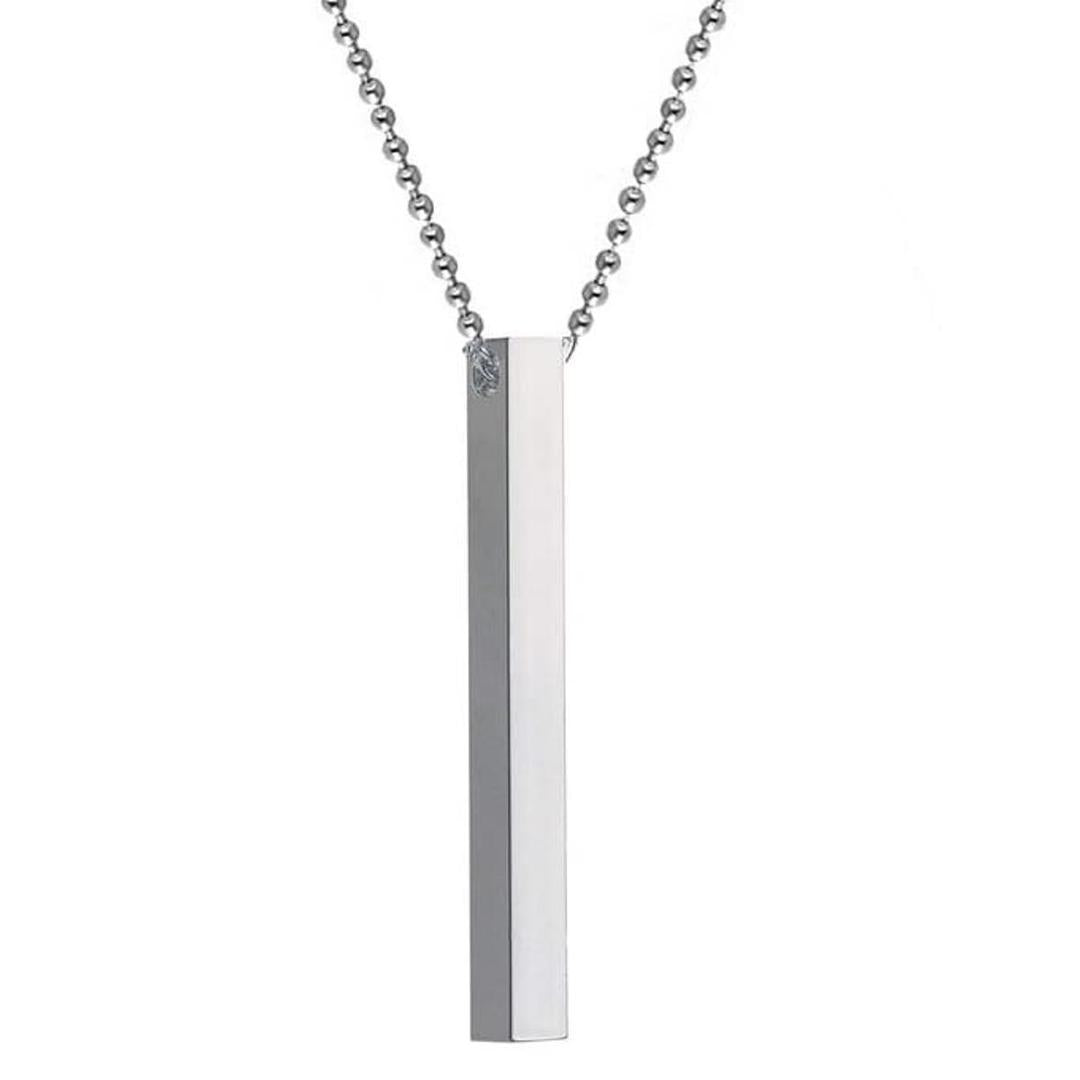 Men’s Vertical Bar Pendant Necklace