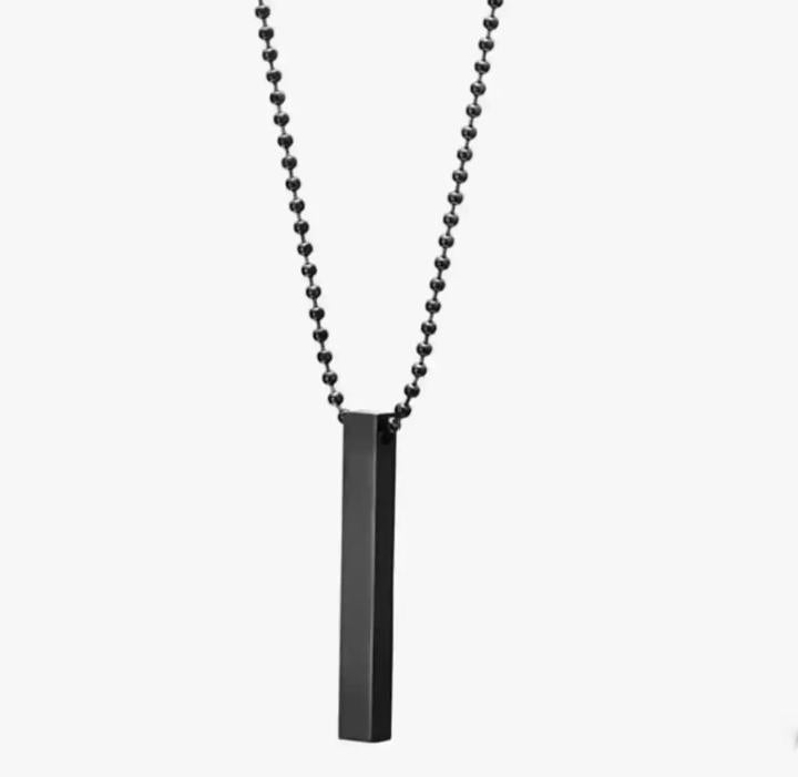Men’s Vertical Bar Pendant Necklace