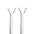 Men’s Vertical Bar Pendant Necklace – Dual Set (Black & Silver)