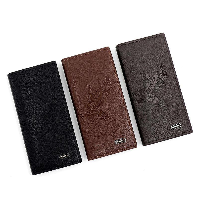 Premium Men’s Eagle Embossed Leather Wallet – Stylish Slim Design