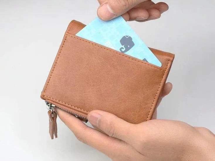 Men’s Premium Multicolor Leather Wallet – Stylish & Functional Design