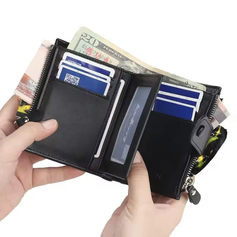 Men’s Premium Multicolor Leather Wallet – Stylish & Functional Design