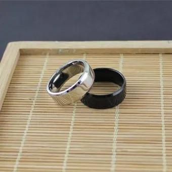 Men’s Titanium Matte & Gloss Ring Set – Pack of 2
