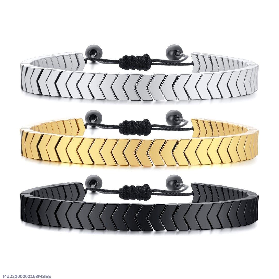 Men’s Premium Braided Crystal Bracelet – Minimal & Elegant Design