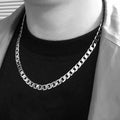Men’s Cuban Stainless Steel Chain – Bold Silver Necklace