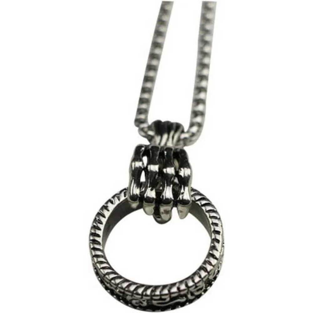 Men’s Clasp Ring Pendant Necklace – Bold Minimalist Chain